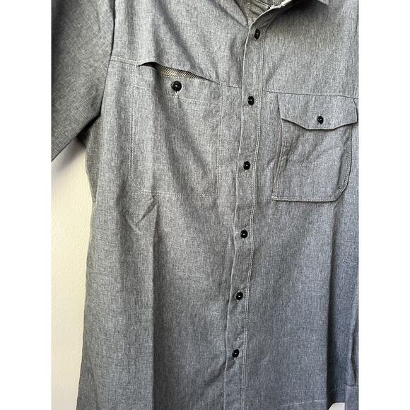 XPLR Jeremiah Shirt Mens Small Gray Long Sleeve Vented Button Up Outdoors NWOT - Picture 7 of 9